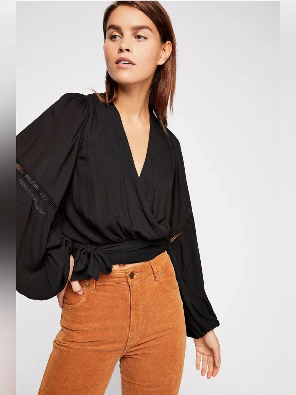 Free People Dream Girl Wrap Top